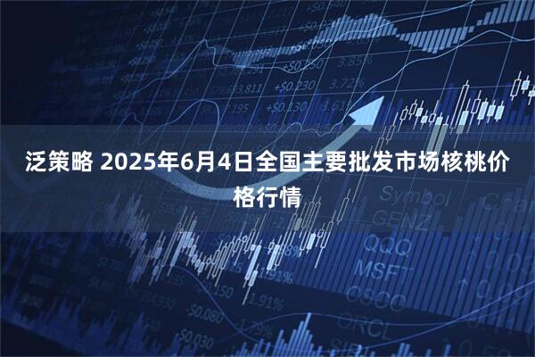 泛策略 2025年6月4日全国主要批发市场核桃价格行情